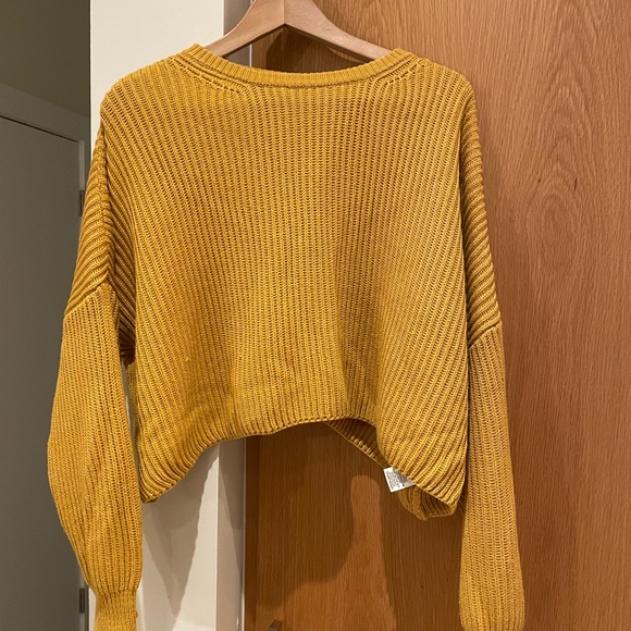 Brentwood cropped sweater in Marigold. Cotton Candy LA. - Picture 3 of 5